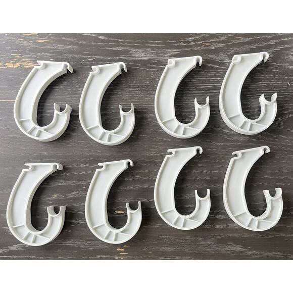 ClosetMaid SuperSlide 5.75 in. x 1 in. White Closet Rod Bracket, Lot of 8 - Picture 1 of 5